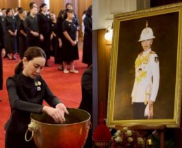 นาเดีย โสณกุล  ร่วมถวายน้ำสรงพระศพเจ้าฟ้าพัชรกิติยาภาฯ