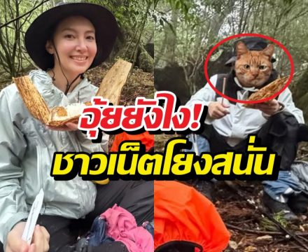 ซูมตาแตก!เบลล่าลงรูปเดินป่า แต่หนุ่มหน้ากากแมวแย่งซีน!
