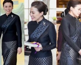 งามเหนือคำบรรยาย! พระราชินี ในชุดไทยอมรินทร์สุดวิจิตร