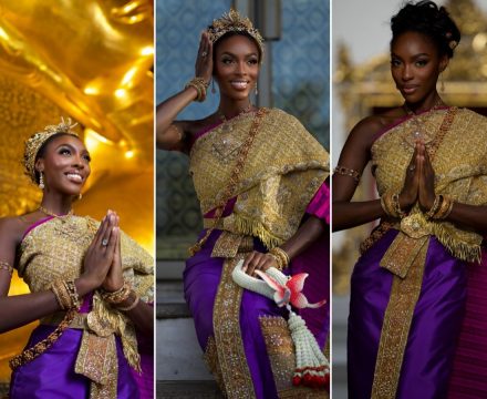 โอลิเวีย มิสยูนิเวิร์สโกตดิวัวร์ สวยเฉิดฉายในชุดไทยจักรพรรดิ