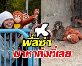 ไวรัลคูณสอง! ลิซ่า ไปหาน้อง พันซ์คุง พร้อมตุ๊กตาลิงตัวโปรด