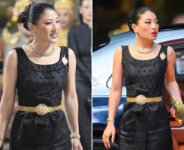 ทรงพระสิริโฉม เจ้าฟ้าสิริวัณณวรีฯ ฉลองชุดไทยทอดพระเนตรโขน