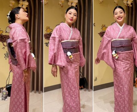 ทรงพระสิริโฉม เจ้าฟ้าสิริวัณ ในฉลองพระองค์กิโมโนผ้าไหมไทย